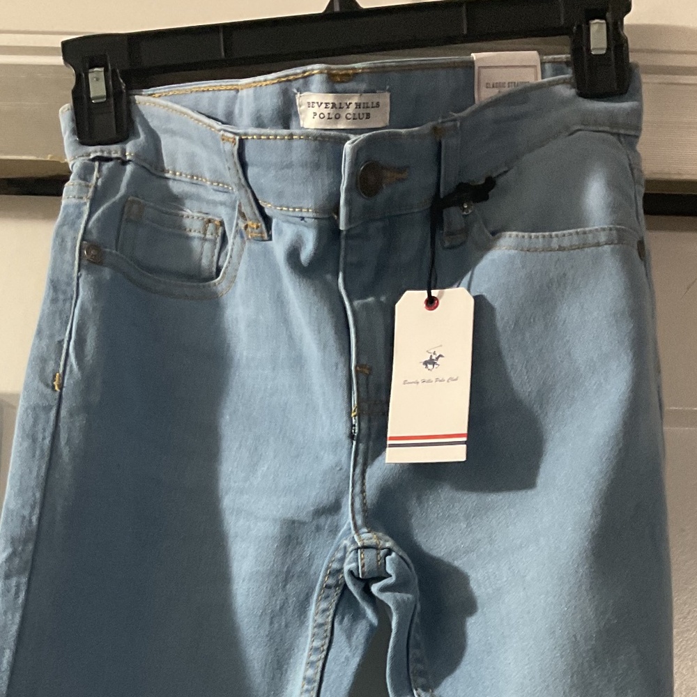 NWT 👖BEVERLY HILLS POLO CLUB STRAIGHT LEG  CROPPED 👜👖👡JEANS 👚👛👖👠SIZE 8